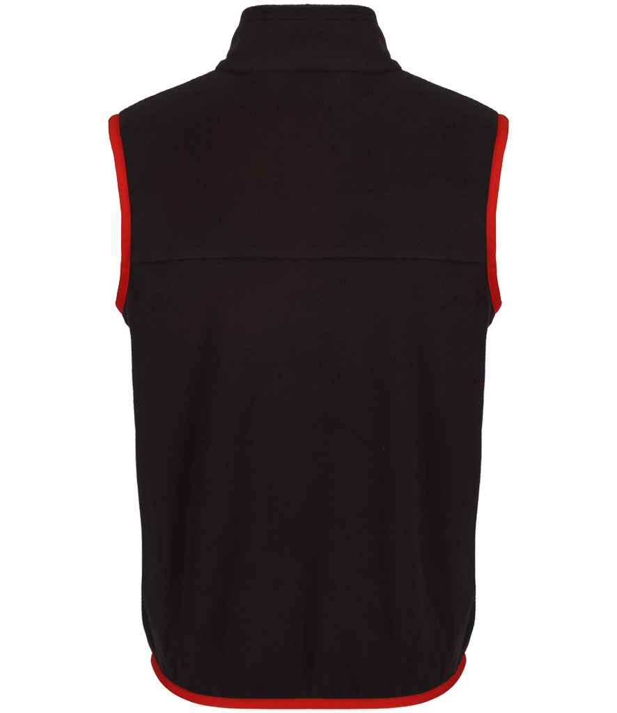 Regatta Kids Micro Fleece Bodywarmer | Black/Classic Red - Regatta Professional Gilet - Lancashire Teamwear