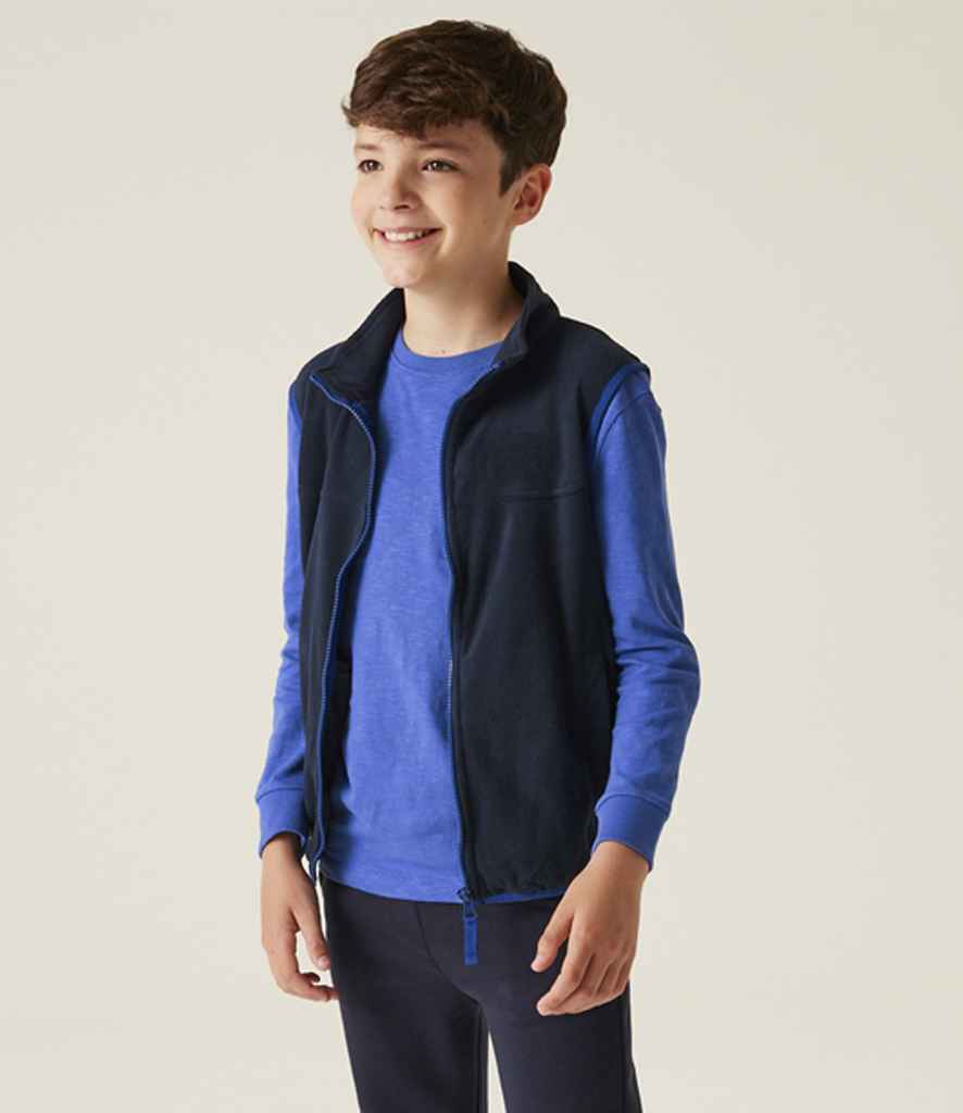 Regatta Kids Micro Fleece Bodywarmer | Navy/New Royal Blue - Regatta Professional Gilet - Lancashire Teamwear