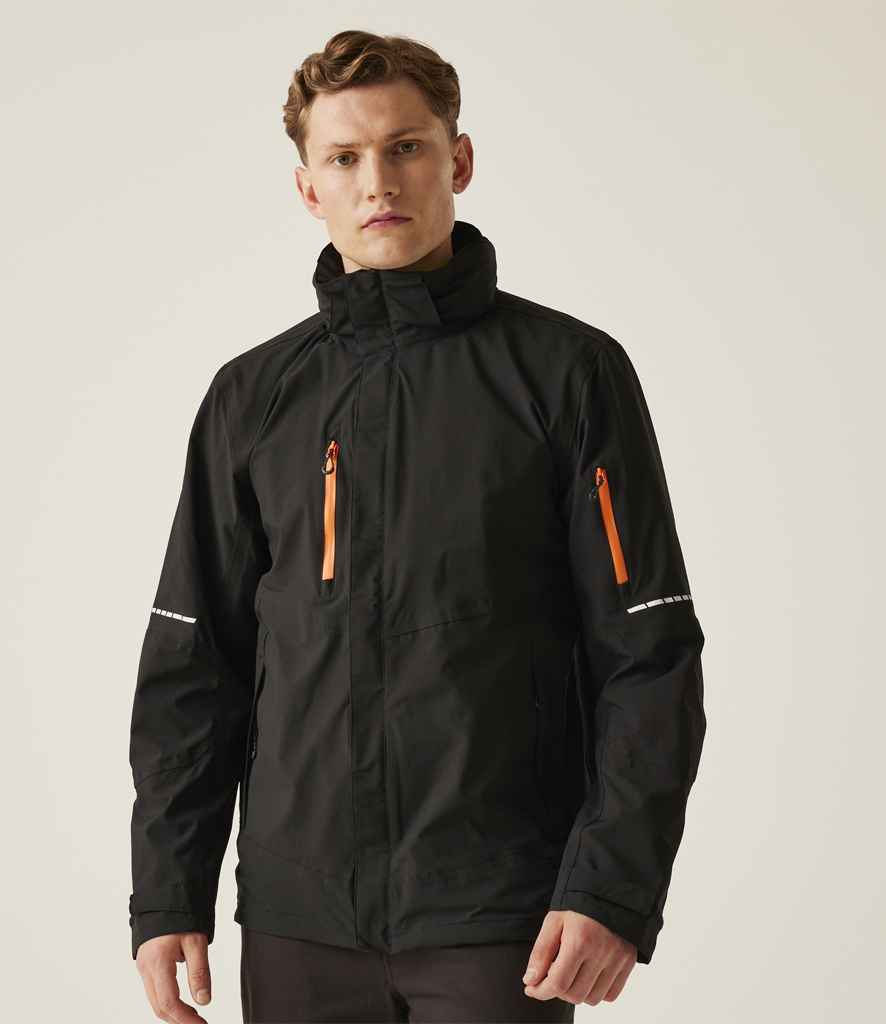 Regatta X-Pro Exosphere II Shell Jacket | Black/Magma Orange - Regatta Professional - Lancashire Teamwear