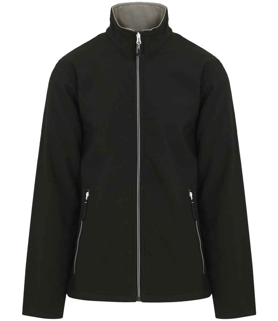 Regatta Ascender Two Layer Soft Shell Jacket | Black/Mineral Grey - Regatta Professional - Lancashire Teamwear