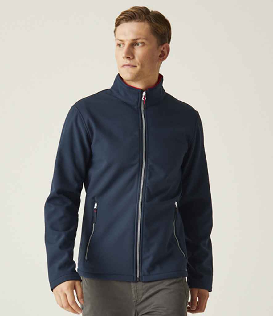 Regatta Ascender Two Layer Soft Shell Jacket | Navy/Classic Red - Regatta Professional - Lancashire Teamwear