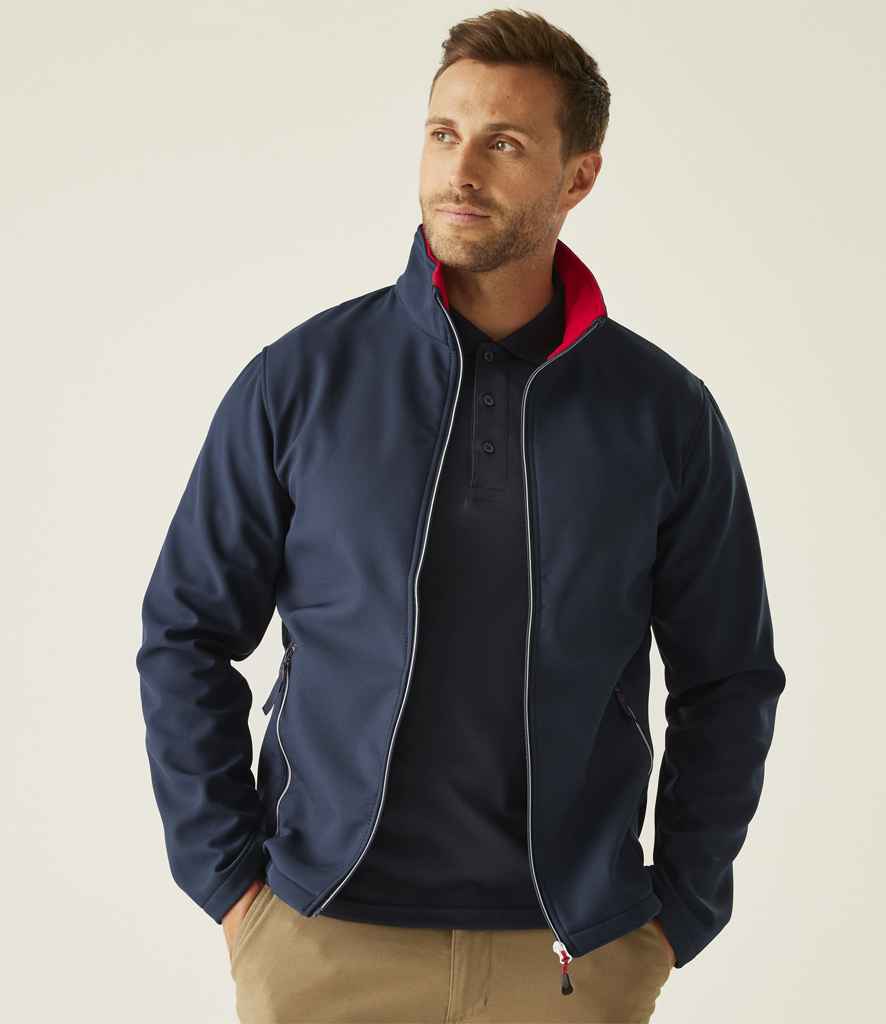 Regatta Ascender Two Layer Soft Shell Jacket | Navy/Classic Red - Regatta Professional - Lancashire Teamwear