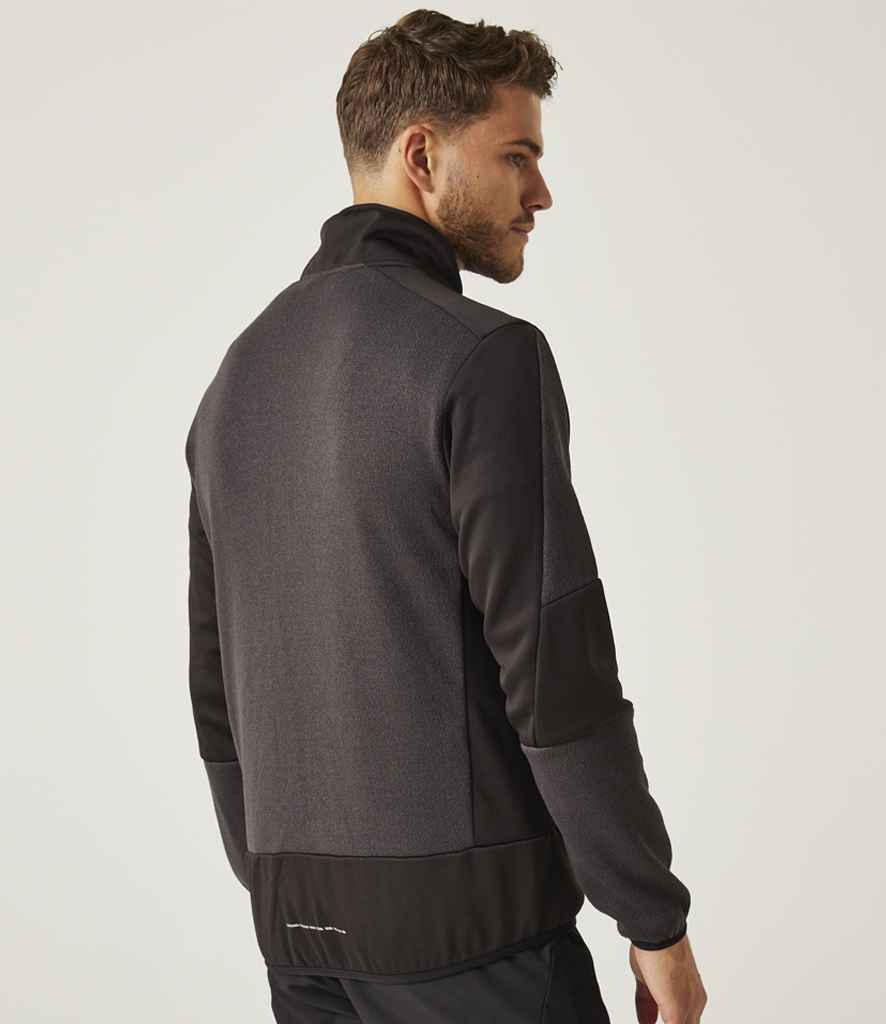 Regatta E-Volve Unisex Knit Effect Midlayer Top | Ash/Black - Regatta Professional Fleece - Lancashire Teamwear