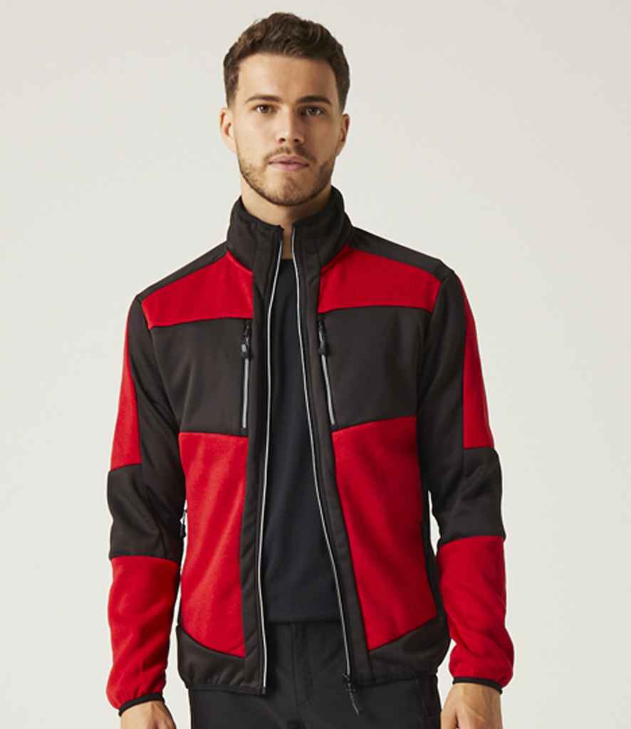 Regatta E-Volve Unisex Knit Effect Midlayer Top | Classic Red/Black - Regatta Professional Fleece - Lancashire Teamwear