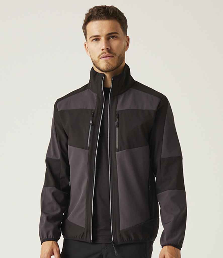 Regatta E-Volve Unisex Two Layer Soft Shell Jacket | Ash/Black - Regatta Professional - Lancashire Teamwear