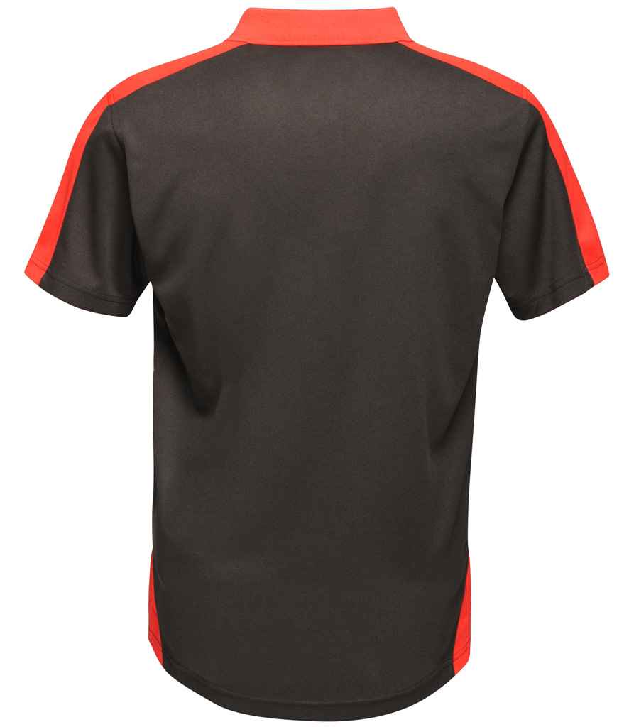 Regatta Contrast Quick Wicking Piqué Polo Shirt | Black/Classic Red - Regatta Professional - Lancashire Teamwear