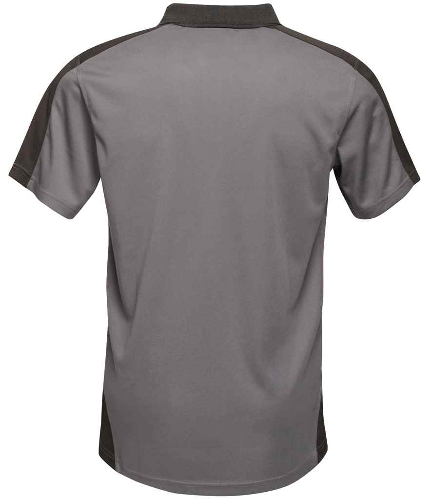 Regatta Contrast Quick Wicking Piqué Polo Shirt | Seal Grey/Black - Regatta Professional - Lancashire Teamwear