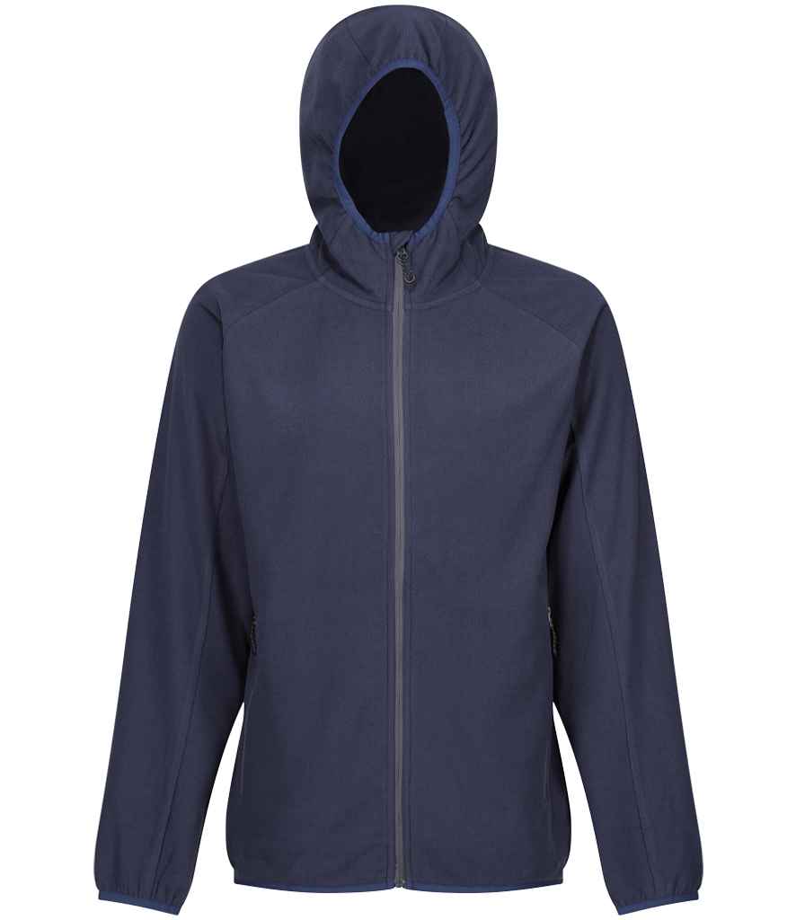 Regatta Navigate Full Zip Hooded Fleece Jacket Navy/Seal Grey