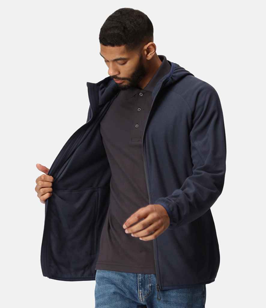Regatta Navigate Full Zip Hooded Fleece Jacket | Navy/Seal Grey - Regatta Professional - Lancashire Teamwear