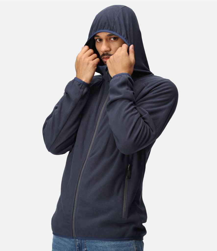 Regatta Navigate Full Zip Hooded Fleece Jacket | Navy/Seal Grey - Regatta Professional - Lancashire Teamwear