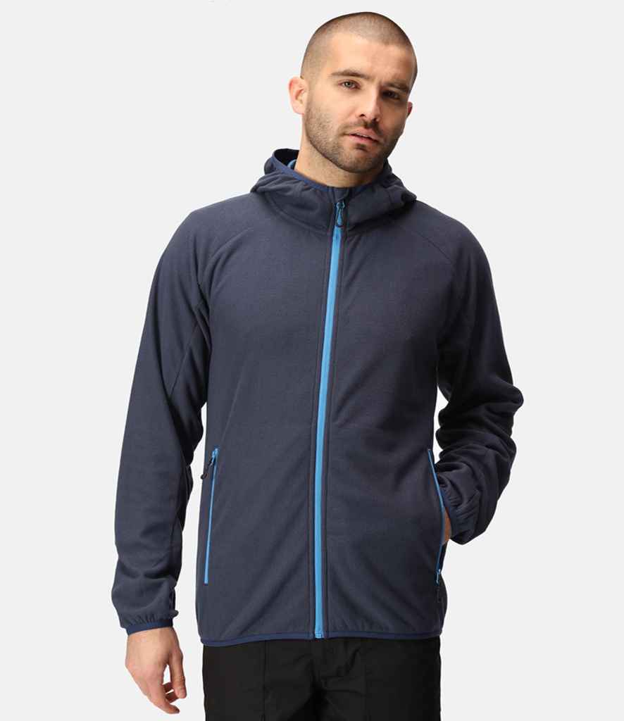Regatta Navigate Full Zip Hooded Fleece Jacket | Navy/French Blue - Regatta Professional - Lancashire Teamwear