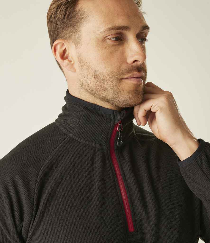 Regatta Navigate Half Zip Fleece | Black/Classic Red - Regatta Professional - Lancashire Teamwear
