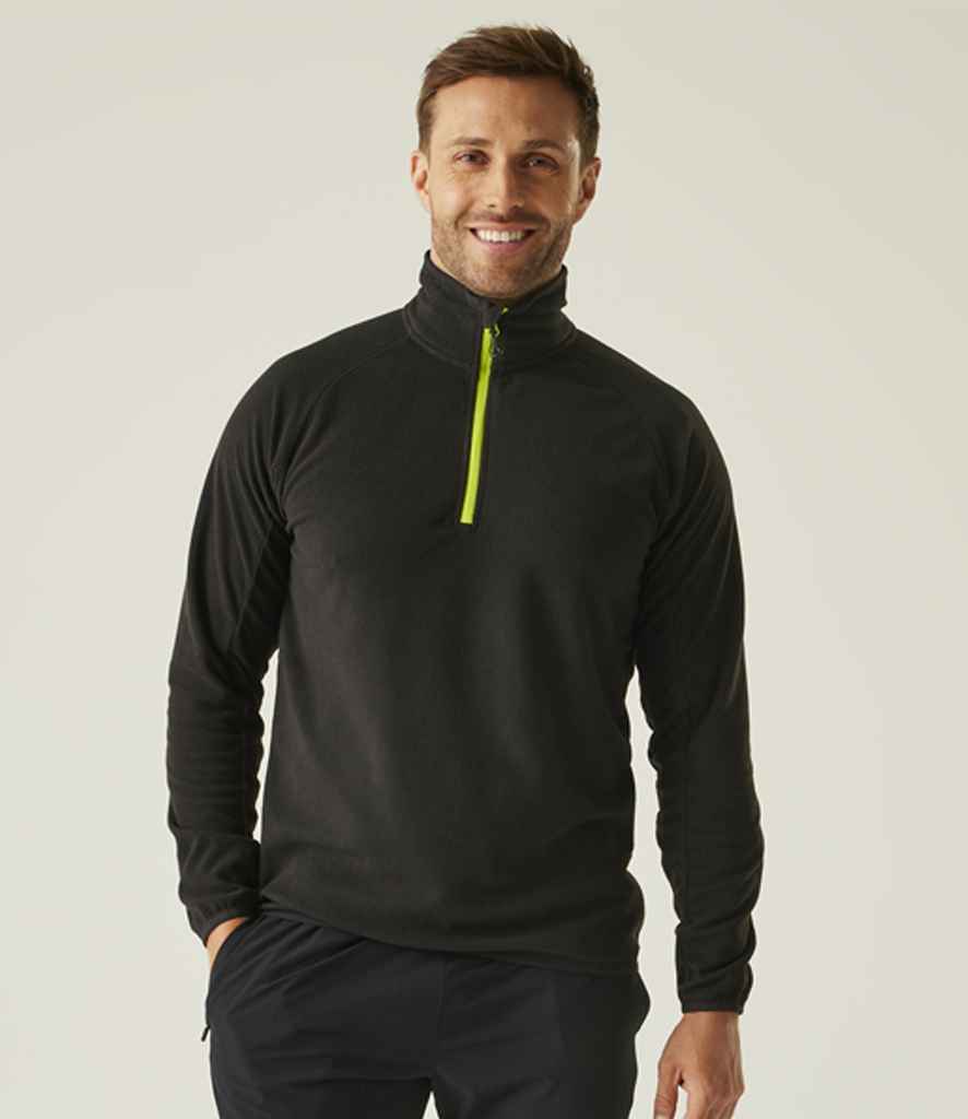 Regatta Navigate Half Zip Fleece | Black/Lime Green - Regatta Professional - Lancashire Teamwear