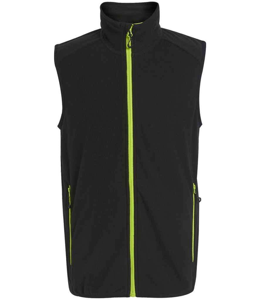 Regatta Navigate Fleece Bodywarmer | Black/Lime Green - Regatta Professional Gilet - Lancashire Teamwear