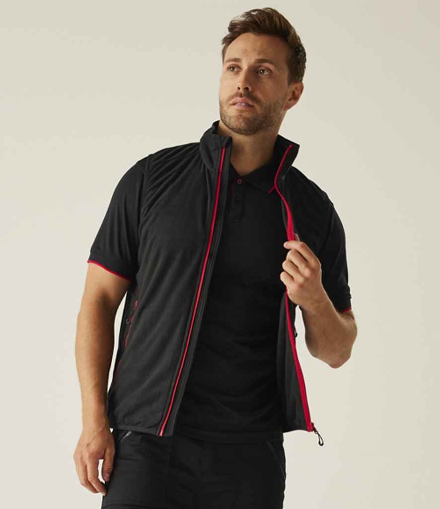 Regatta Navigate Fleece Bodywarmer | Black/Classic Red - Regatta Professional Gilet - Lancashire Teamwear