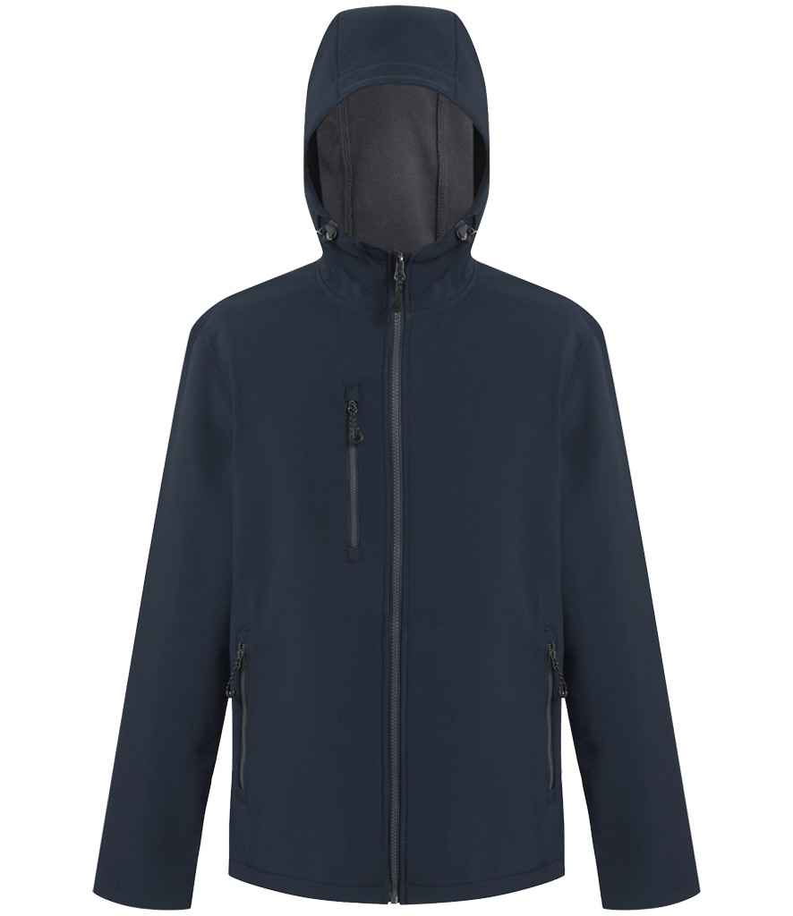 Regatta Navigate Two Layer Hooded Soft Shell Jacket Navy/Seal Grey