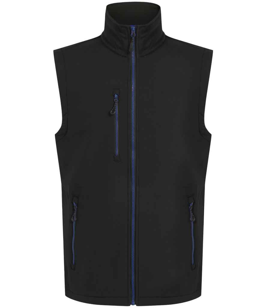 Regatta Navigate Two Layer Soft Shell Bodywarmer | Black/New Royal Blue - Regatta Professional Gilet - Lancashire Teamwear