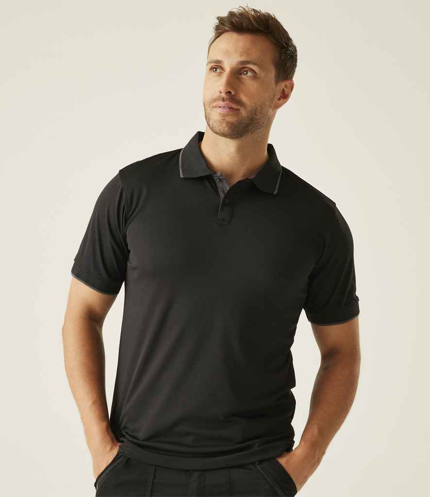 Regatta Navigate Polo Shirt | Black/Seal Grey - Regatta Professional - Lancashire Teamwear