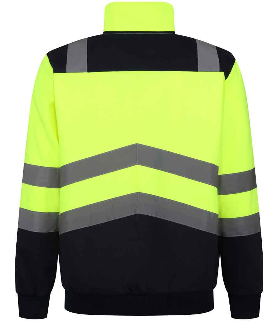 Regatta High Visibility Pro 1/4 Zip Sweatshirt | Yellow/Navy - Lancashire Teamwear