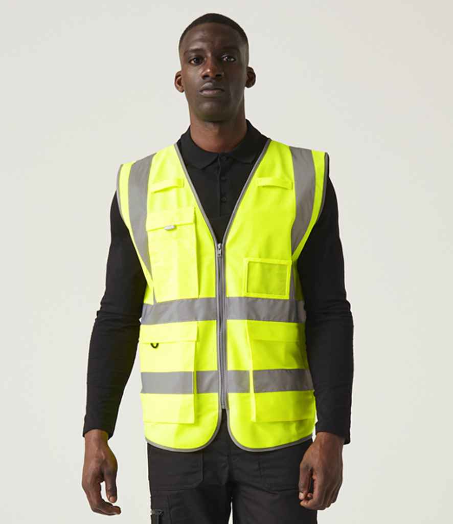 Regatta High Visibility Pro Executive Vest | Yellow Waistcoat - Lancashire Teamwear