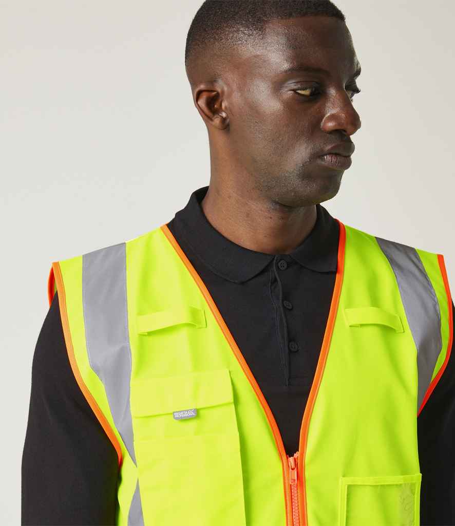 Regatta High Visibility Pro Executive Vest | Yellow/Orange Waistcoat - Lancashire Teamwear