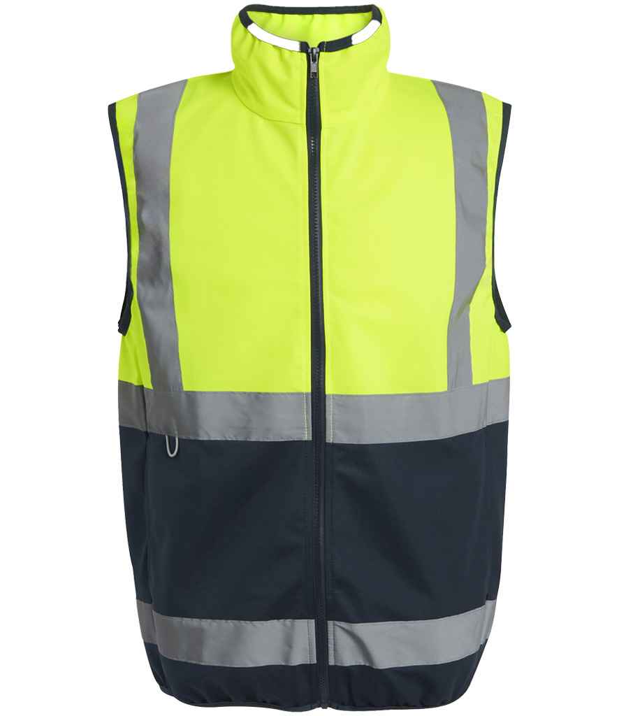 Regatta High Visibility Pro Full Zip Gilet | Yellow/Navy - Lancashire Teamwear