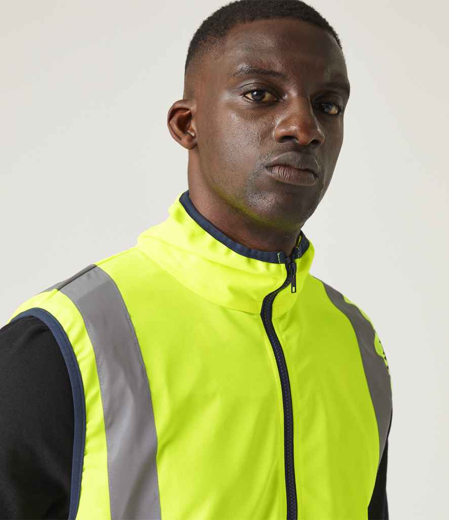 Regatta High Visibility Pro Full Zip Gilet | Yellow/Navy - Lancashire Teamwear