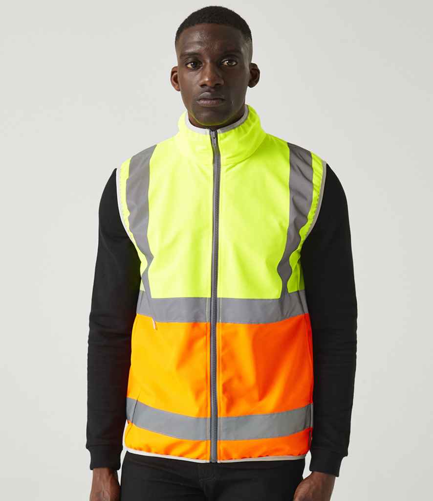 Regatta High Visibility Pro Full Zip Gilet | Yellow/Orange - Lancashire Teamwear