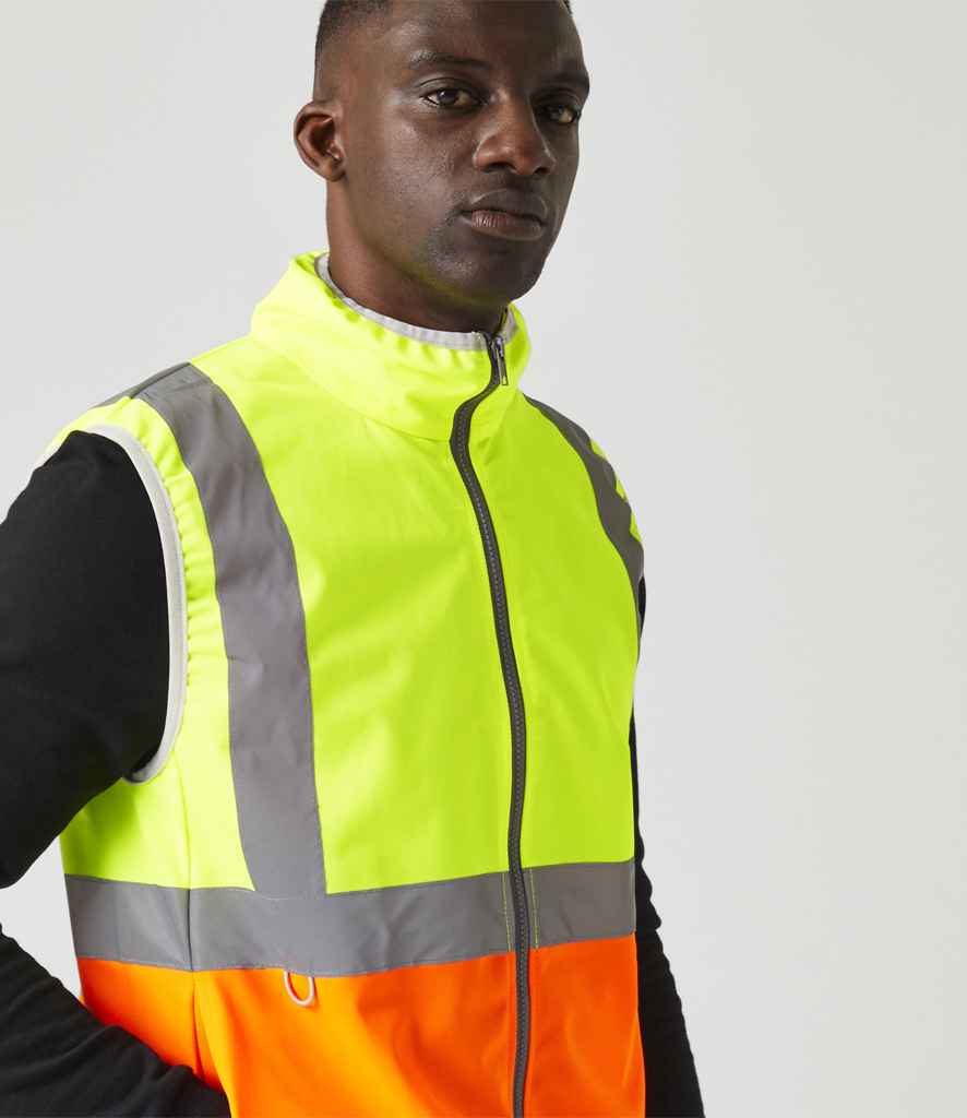 Regatta High Visibility Pro Full Zip Gilet | Yellow/Orange - Lancashire Teamwear