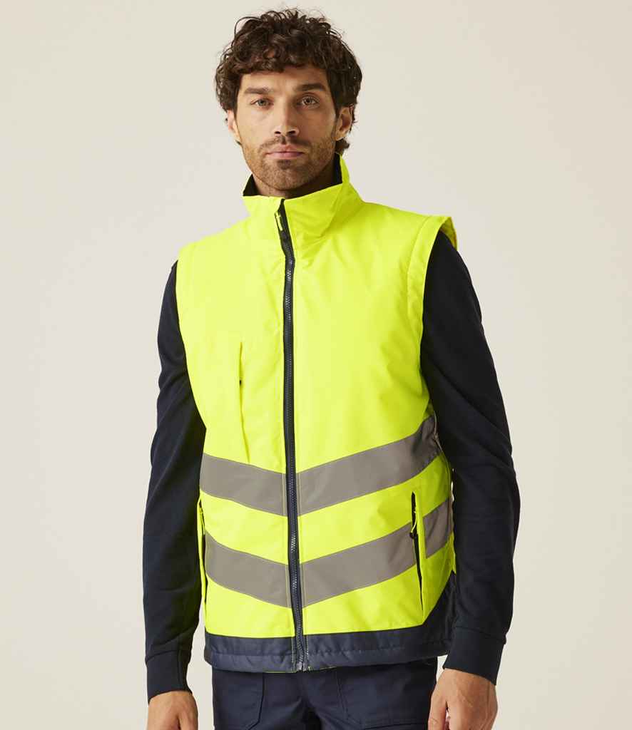 Regatta High Visibility Pro Bodywarmer | Yellow/Navy Gilet - Lancashire Teamwear