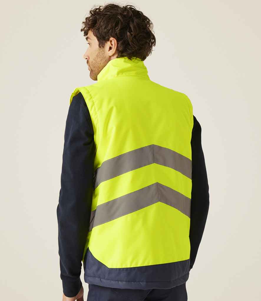 Regatta High Visibility Pro Bodywarmer | Yellow/Navy Gilet - Lancashire Teamwear