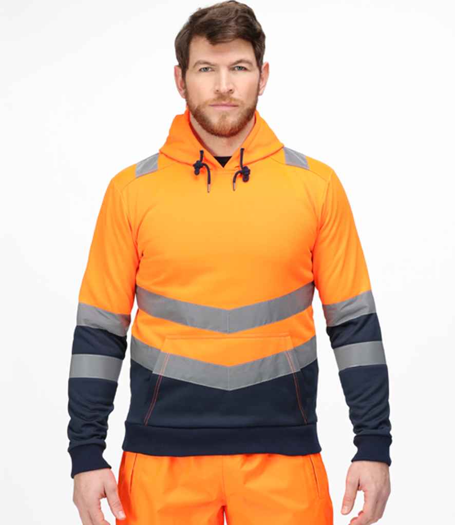 Regatta High Visibility Pro Overhead Hoodie | Orange/Navy - Lancashire Teamwear