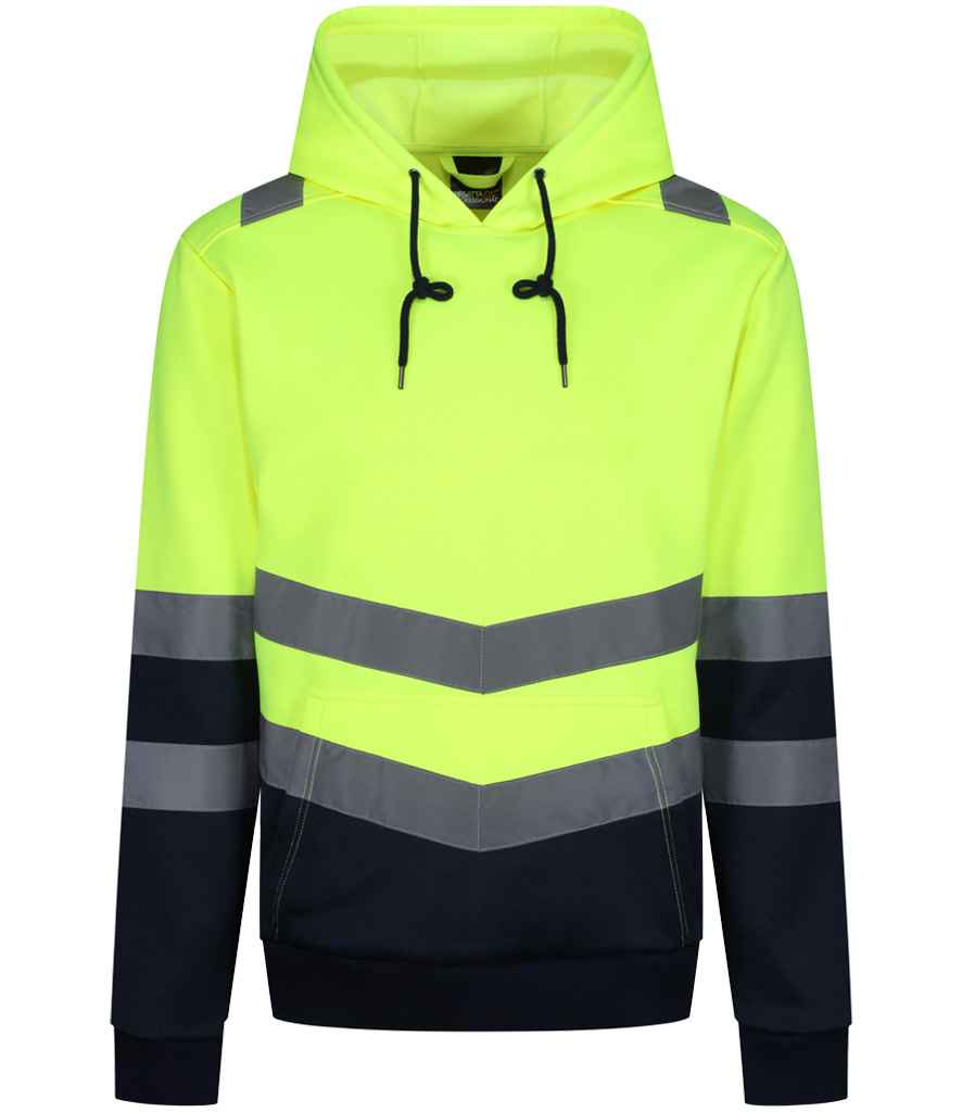 Regatta High Visibility Pro Overhead Hoodie Yellow/Navy