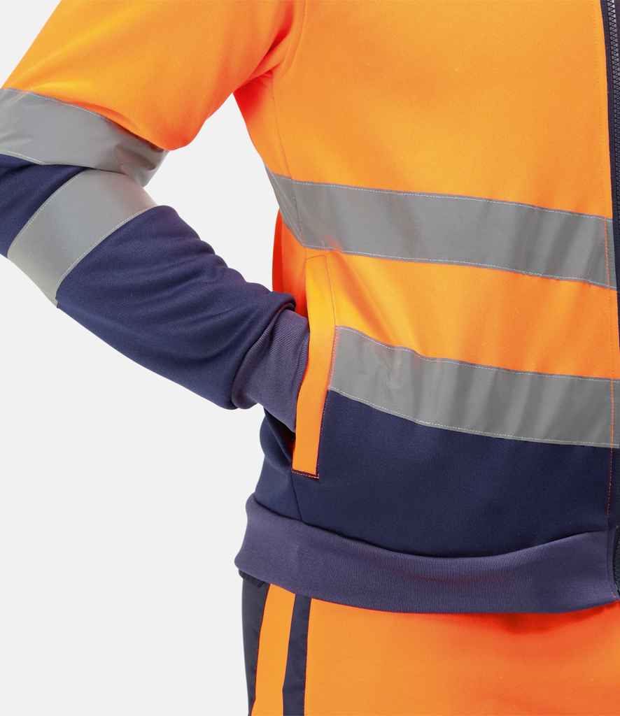 Regatta High Visibility Pro Full Zip Hoodie | Orange/Navy - Lancashire Teamwear