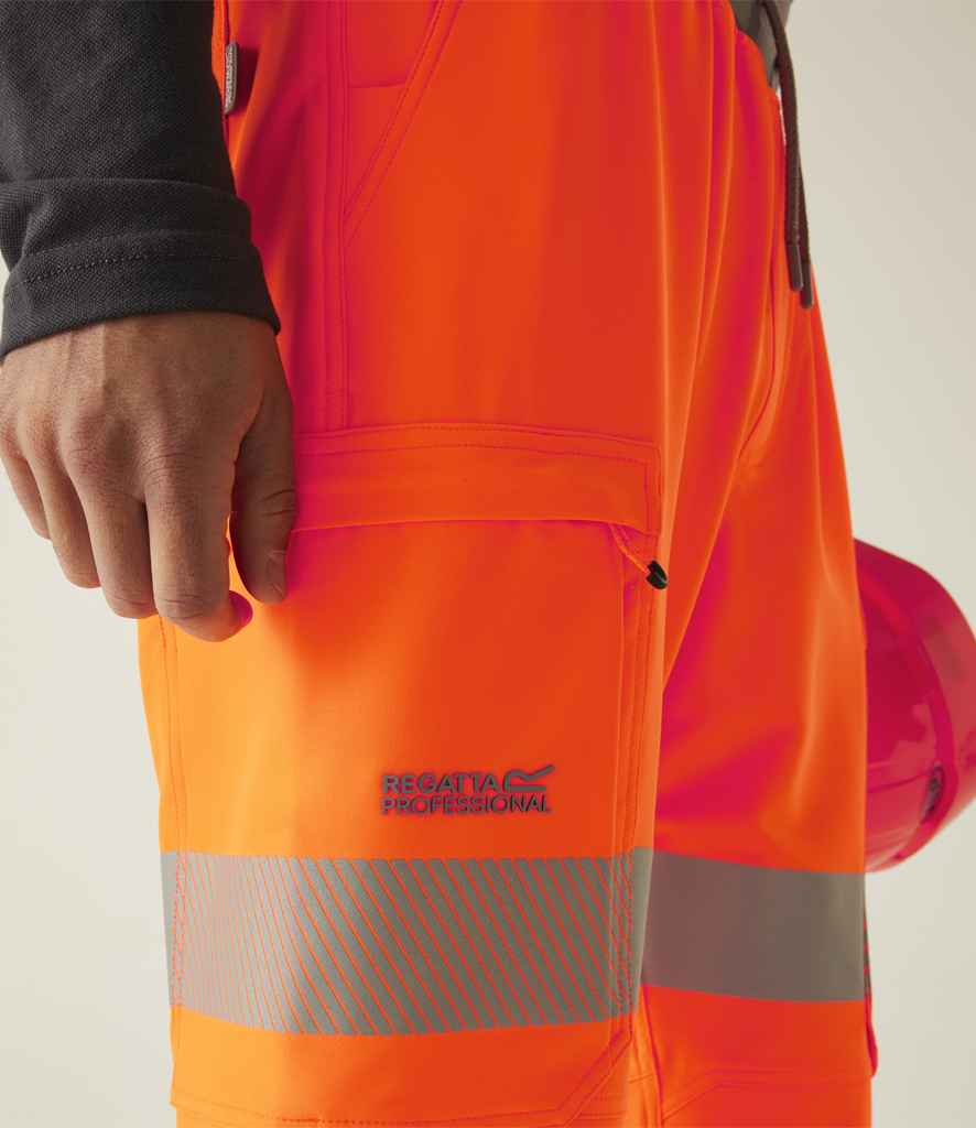 Regatta High Visibility Prolite Stretch Jog Pants | Orange Trousers - Lancashire Teamwear
