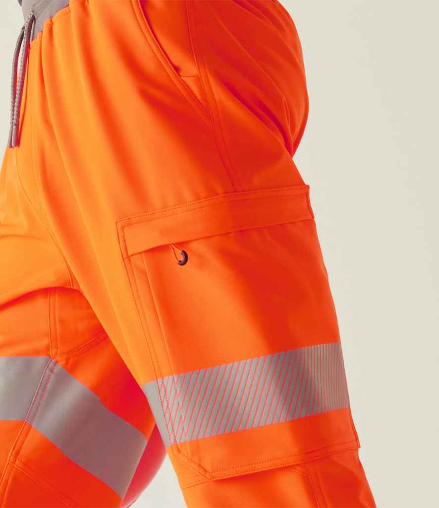 Regatta High Visibility Prolite Stretch Jog Pants | Orange Trousers - Lancashire Teamwear