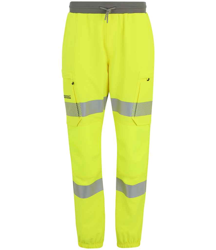 Regatta High Visibility Prolite Stretch Jog Pants | Yellow Trousers - Lancashire Teamwear