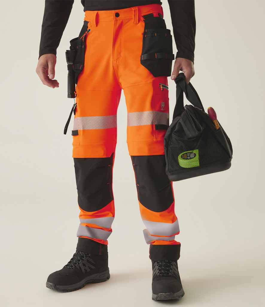 Regatta High Visibility Infiltrate Stretch Holster Trousers | Orange/Black - Lancashire Teamwear