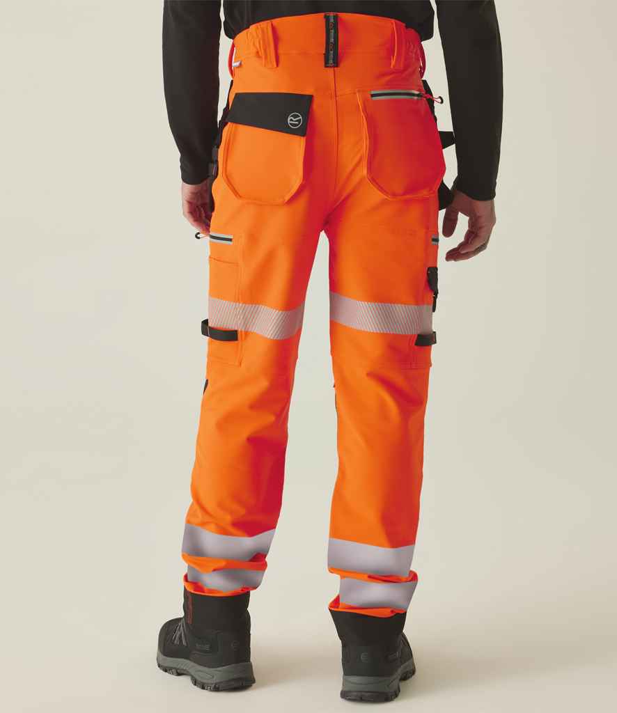Regatta High Visibility Infiltrate Stretch Holster Trousers | Orange/Black - Lancashire Teamwear