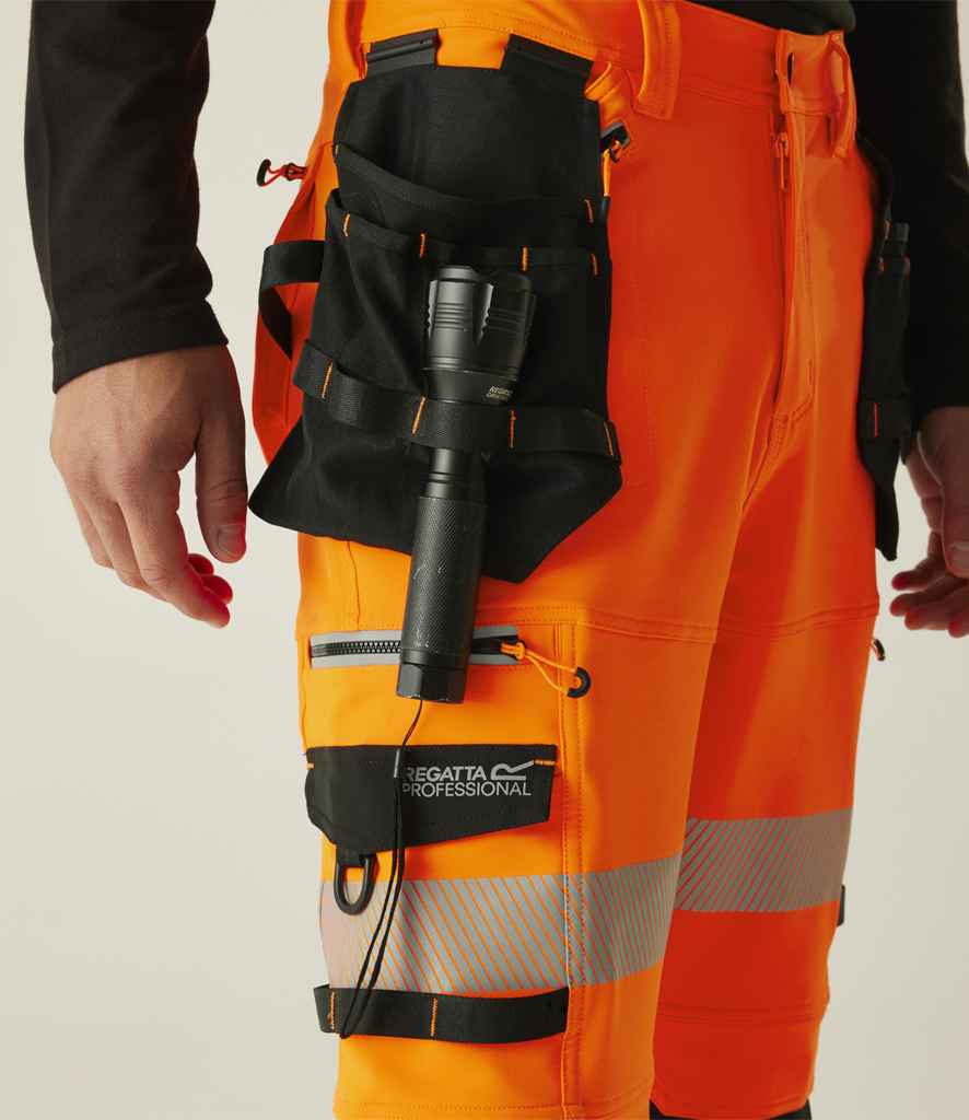 Regatta High Visibility Infiltrate Stretch Holster Trousers | Orange/Black - Lancashire Teamwear