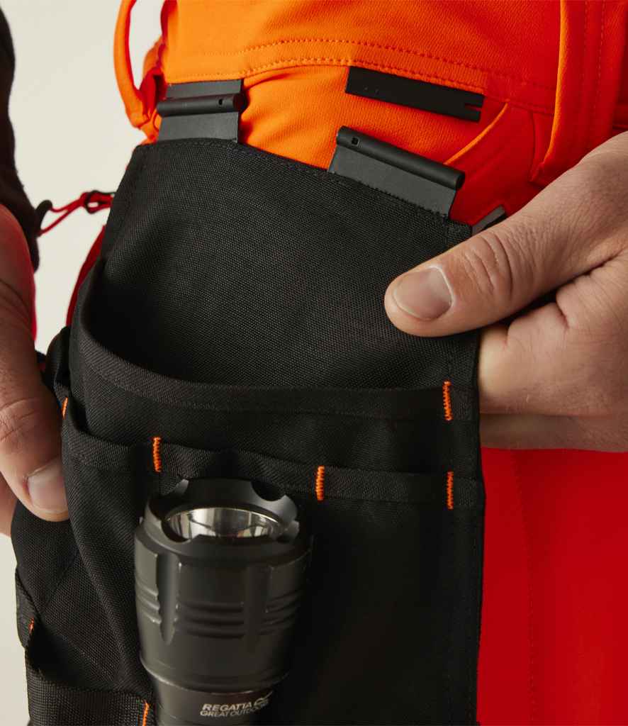 Regatta High Visibility Infiltrate Stretch Holster Trousers | Orange/Black - Lancashire Teamwear