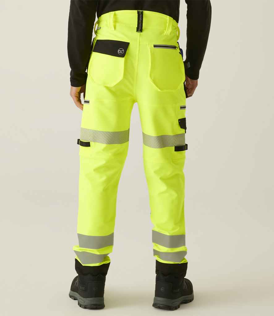 Regatta High Visibility Infiltrate Stretch Holster Trousers | Yellow/Black - Lancashire Teamwear