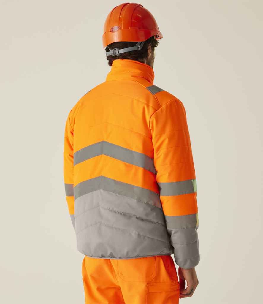 Regatta High Visibility Two Tone Thermal Baffle Jacket | Orange/Grey - Lancashire Teamwear