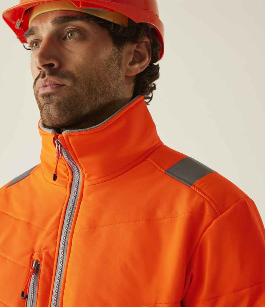 Regatta High Visibility Two Tone Thermal Baffle Jacket | Orange/Grey - Lancashire Teamwear