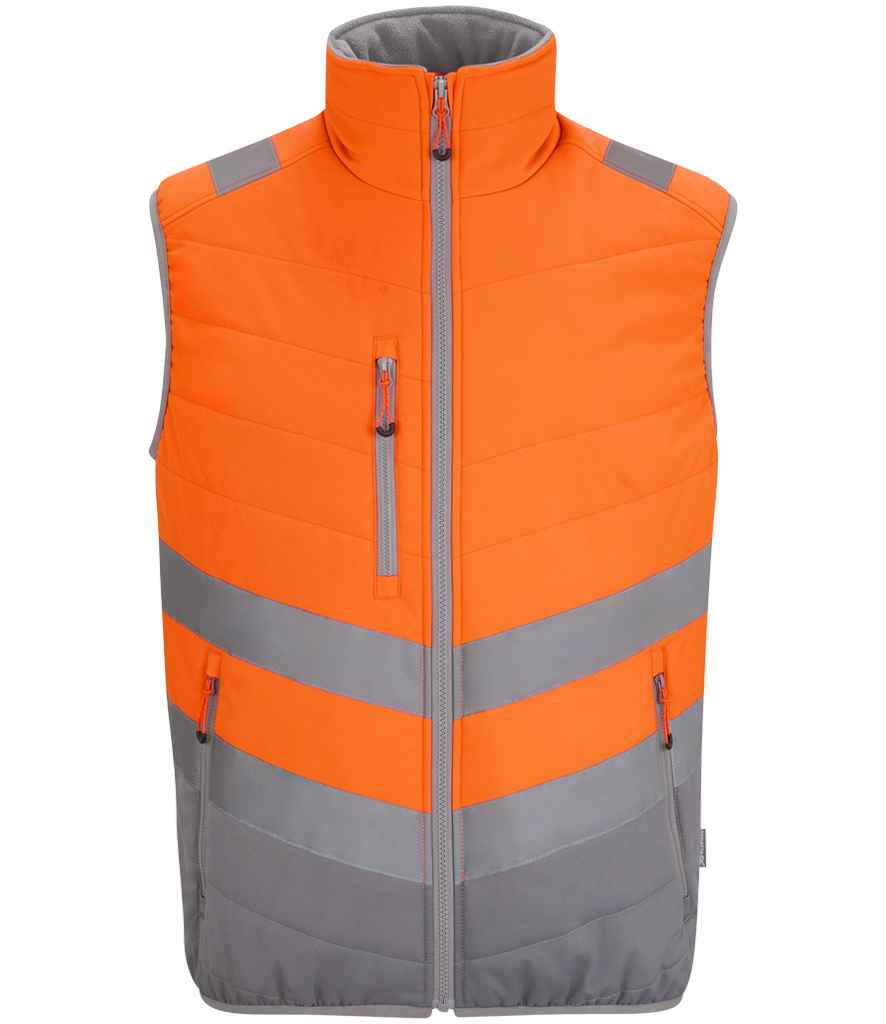Regatta High Visibility Two Tone Thermal Baffle Bodywarmer | Orange/Grey Gilet - Lancashire Teamwear