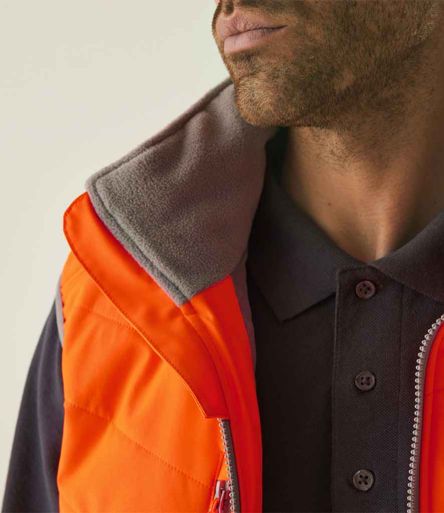 Regatta High Visibility Two Tone Thermal Baffle Bodywarmer | Orange/Grey Gilet - Lancashire Teamwear
