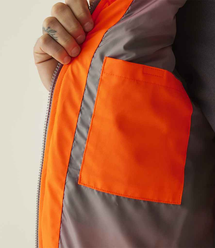 Regatta High Visibility Two Tone Thermal Baffle Bodywarmer | Orange/Grey Gilet - Lancashire Teamwear