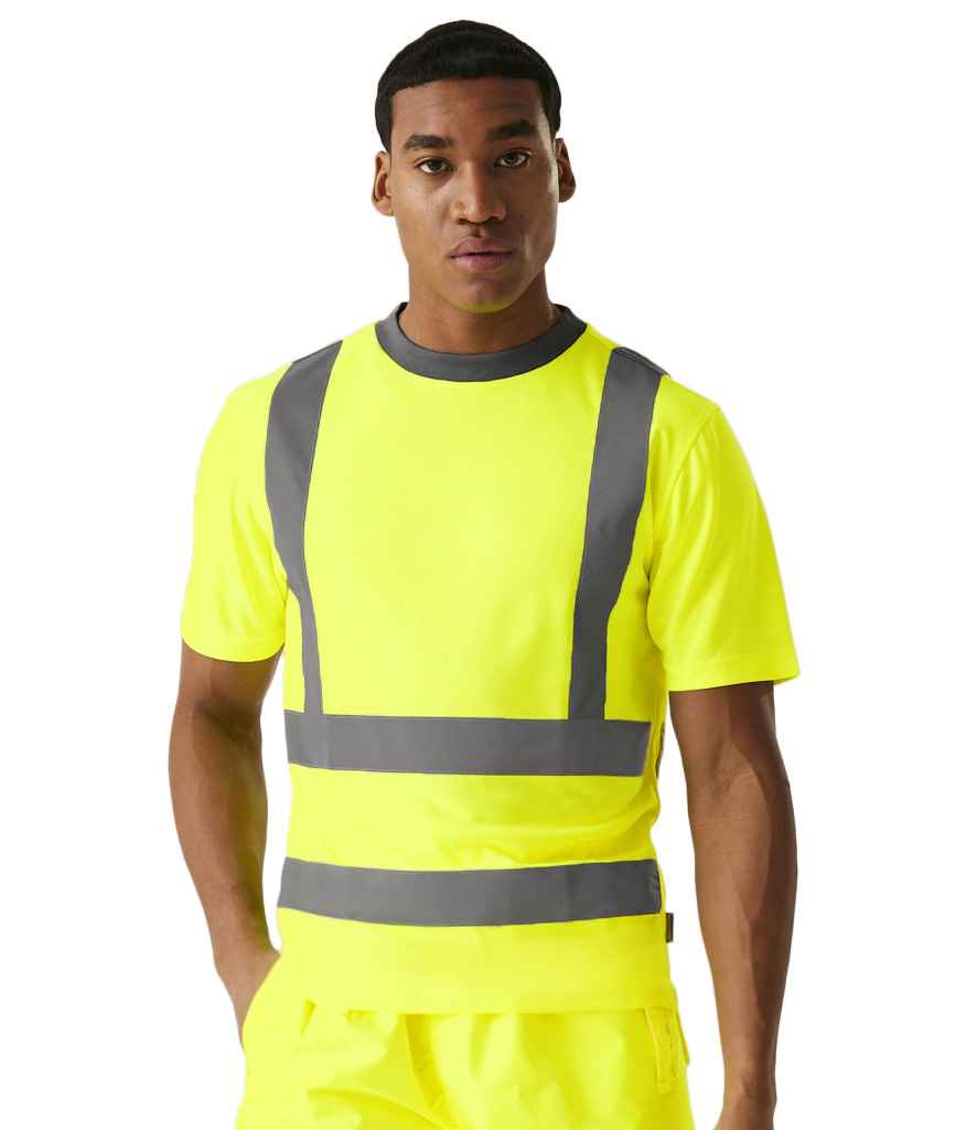 Regatta High Visibility Pro Contract T-Shirt | Yellow - Lancashire Teamwear