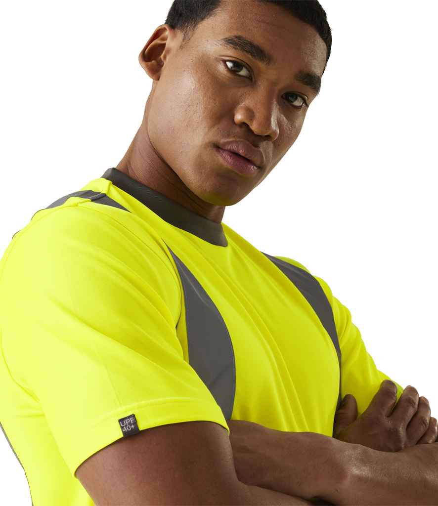 Regatta High Visibility Pro Contract T-Shirt | Yellow - Lancashire Teamwear