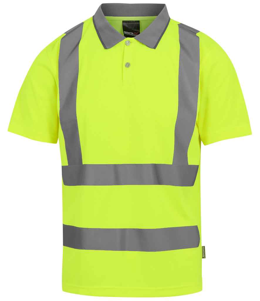 Regatta High Visibility Pro Contract Polo Shirt | Yellow - Lancashire Teamwear